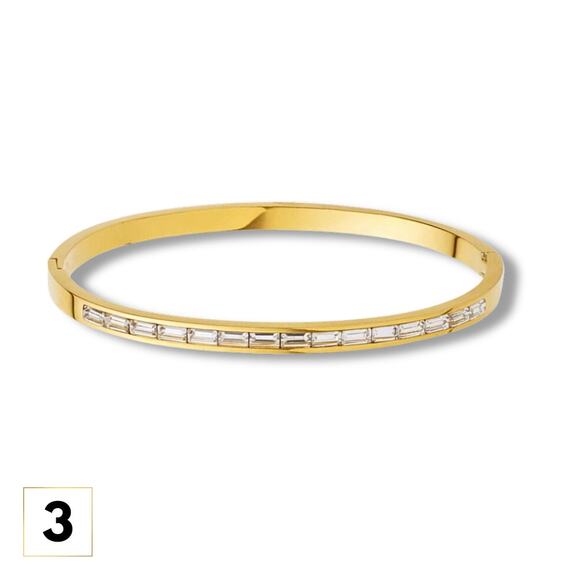 Eternity Bracelet Collection - Stainless steel Non-Tarnish Sleek Gold - Picture 5 of 7